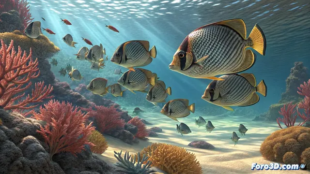 Cómo animar un banco de peces en 3ds Max