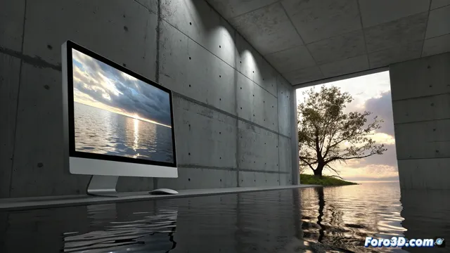 Conseguir reflejos de agua en una pared con 3ds Max