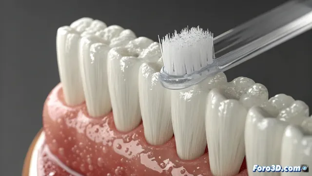 Crear cerdas de cepillo que interactúen con un diente en 3ds Max