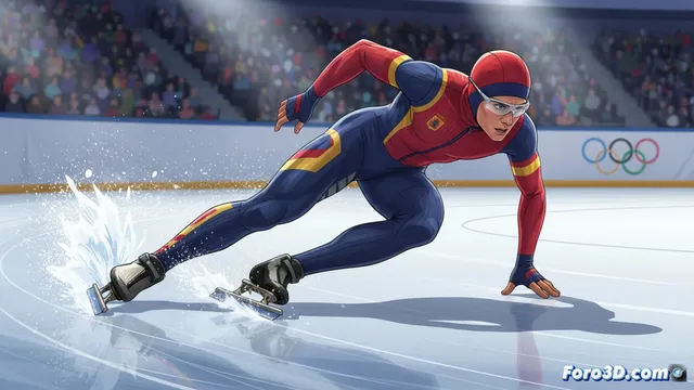 Daniel Milagros finaliza vigesimoséptimo en los 1000 metros de patinaje sobre hielo