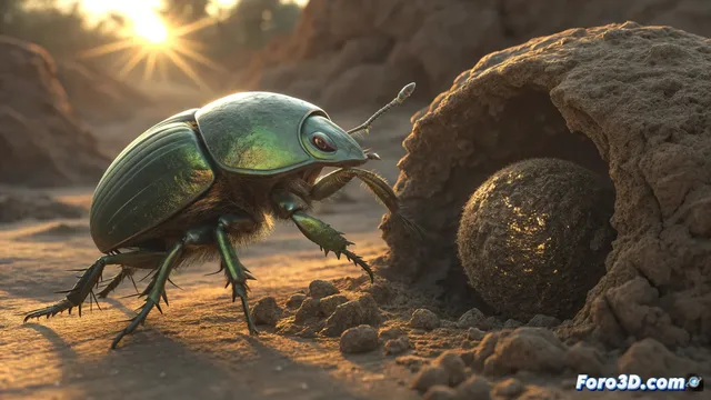 Escarabajos del estiércol excavan más profundo para combatir el calor