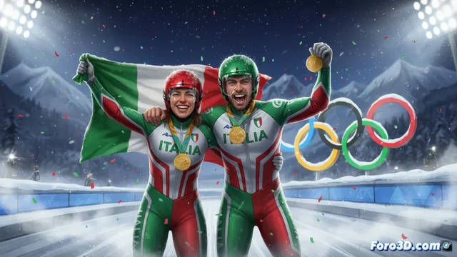 Italia consigue dos oros históricos en luge en Milán-Cortina 2026