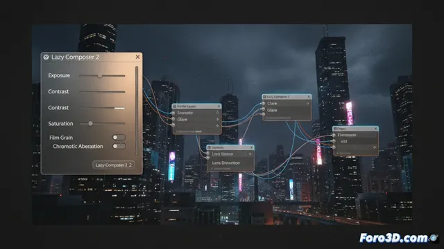 Lazy Composer 2: Emula película en Blender con un clic