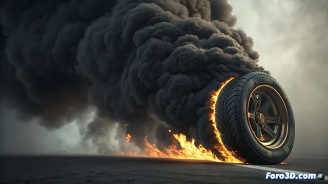 Simular humo de una rueda quemándose en houdini