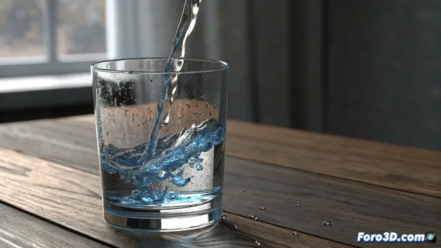 Cómo inclinar el agua dentro de un vaso en houdini