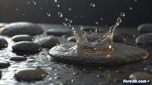 Simular salpicadura de agua en 3ds max con partículas y dinámicas
