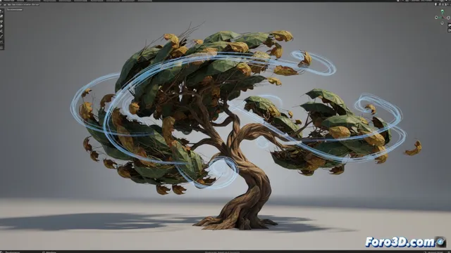 Simular viento con ráfagas en Blender usando nodos