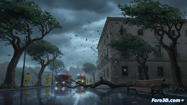 Temporal de viento causa estragos en Tarragona