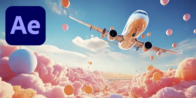After Effects con vista previa de los modelos 3D