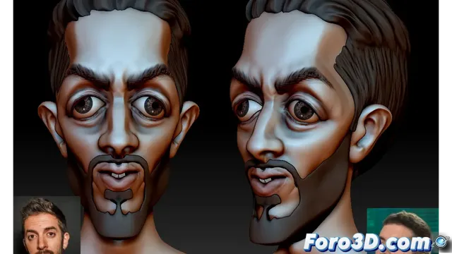 Caricatura en escultura digital de David Broncano