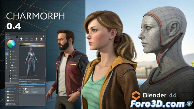 CharMorph genera personajes en Blender