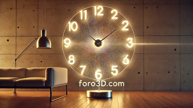 Relojes sin agujas: cómo la luz y la impresión 3D pueden proyectar la hora