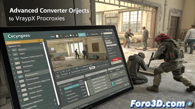Optimización de VrayProxies en 3ds Max con generación de miniaturas y materiales