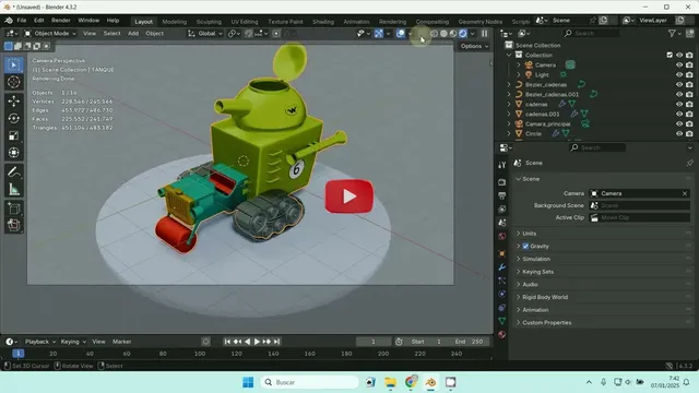 Diferencias entre el modo Material Preview y el renderizado tradicional en Blender