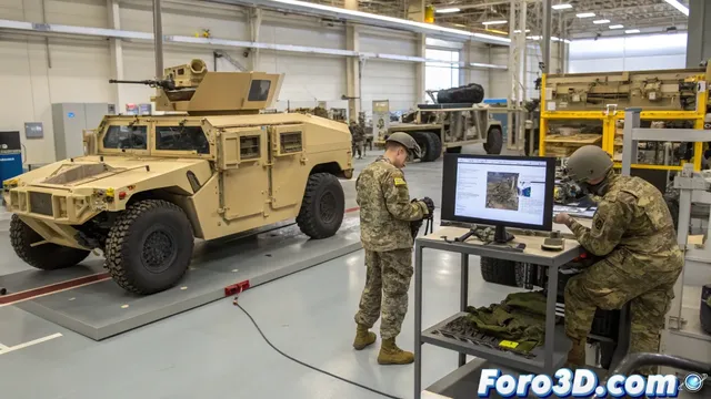 Impresión 3D en el mantenimiento de vehículos militares