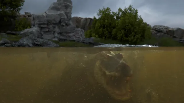 Cocodrilo en el agua en escena realista