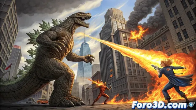 Godzilla enfrenta a los 4 Fantásticos en épica batalla