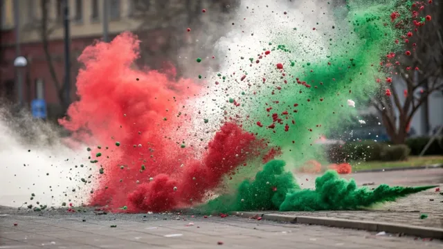 Partículas explosivas para las fiestas