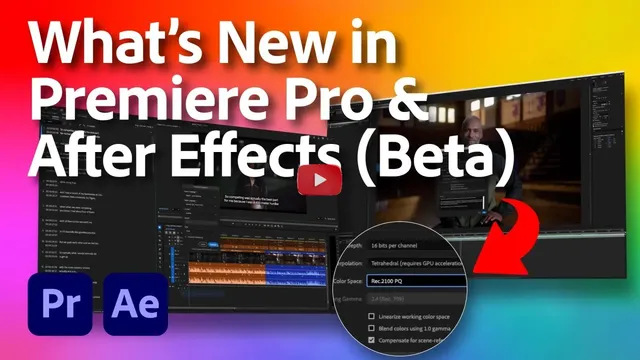 After Effects previsualización HDR y nuevo sistema de caché