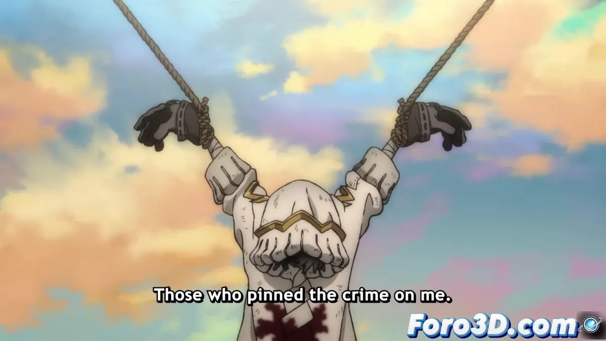Protagonista Rudo en paisaje desolado, rodeado de criaturas de basura, con estilo visual que mezcla anime tradicional y graffiti, logos de Crunchyroll y Bones visibles.