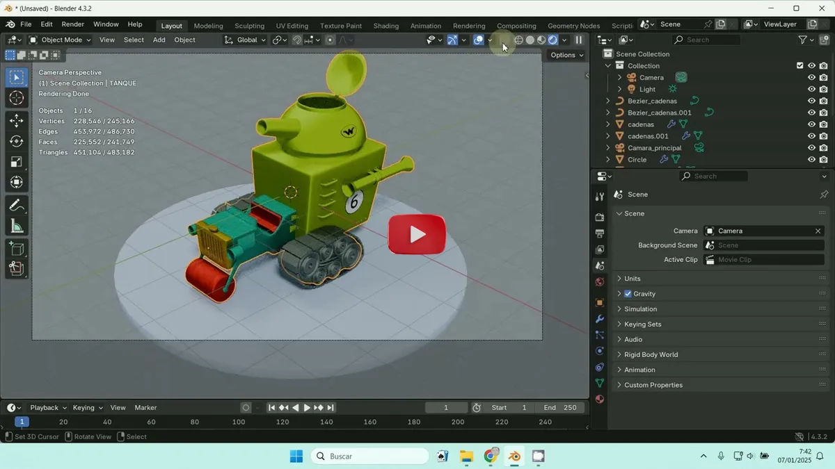 Diferencias entre el modo Material Preview y el renderizado tradicional en Blender