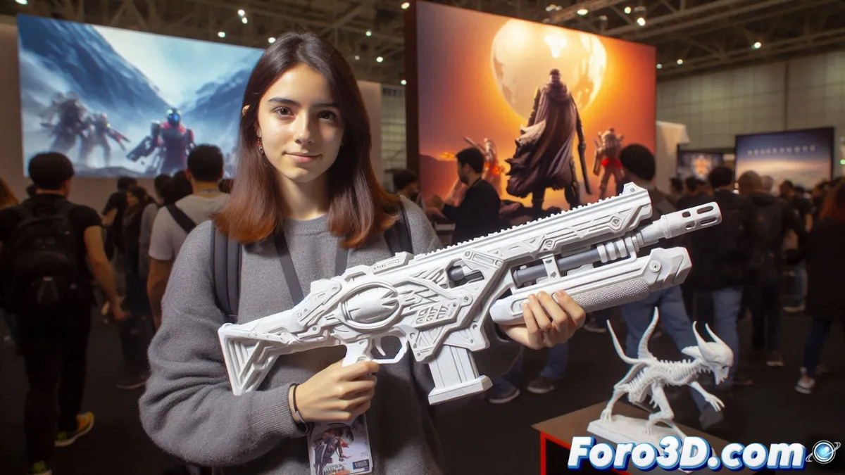 Impresión 3D aplicada a videojuegos, creando réplicas y accesorios personalizados para fans y eventos.