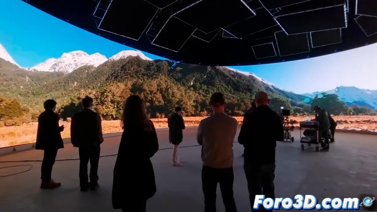 Escena futurista de Time Bandits mostrando personajes interactuando con un entorno digital fantástico, donde se fusionan elementos clásicos con tecnología moderna.