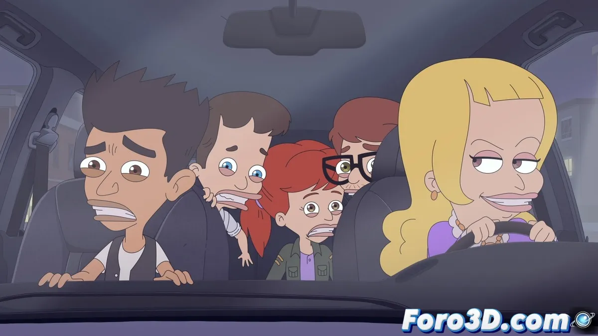 Imagen promocional de la última temporada de Big Mouth, destacando a los personajes principales y el elenco estelar que da vida a la serie animada.