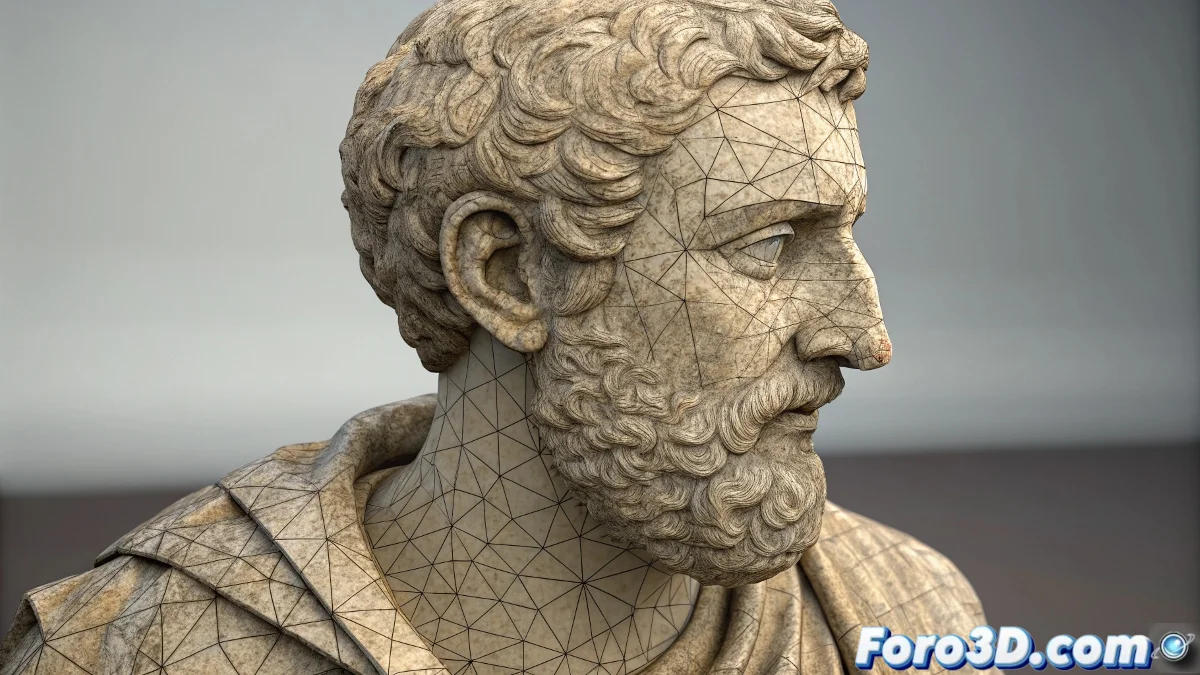 Interfaz de PhotoModeler mostrando el proceso de alineación de fotografías para la reconstrucción de un objeto en 3D.