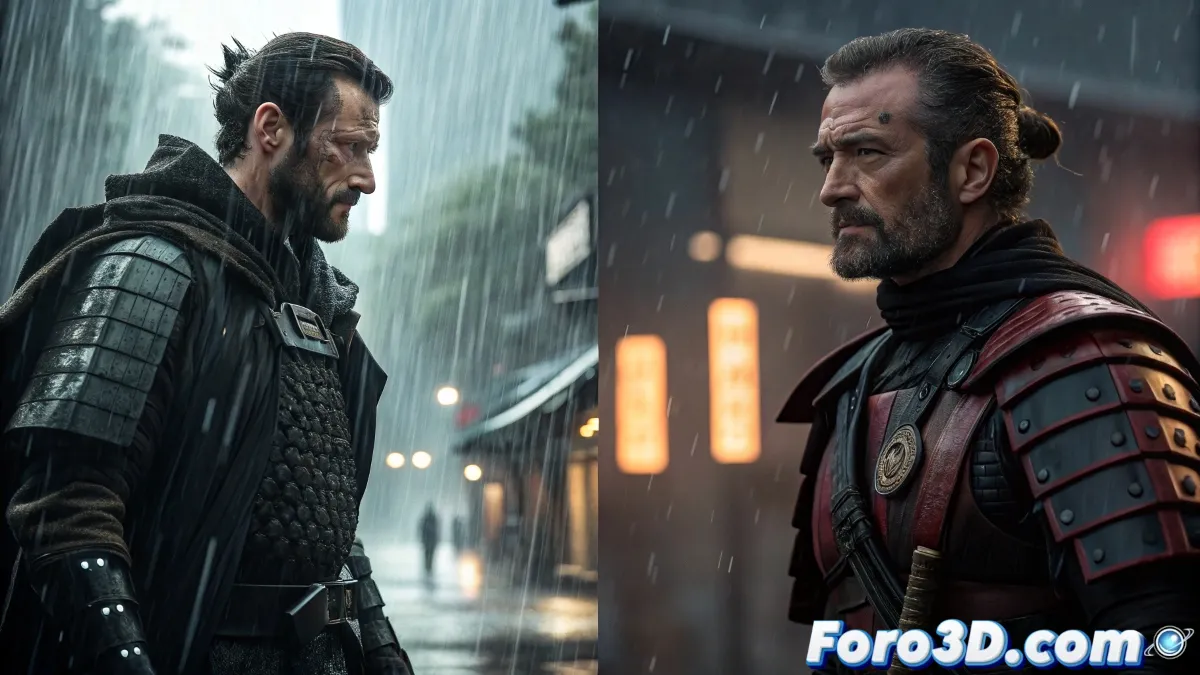 Comparativa visual entre frames del cómic original y su realización en VFX, mostrando el proceso de transformación digital y mantenimiento de la esencia artística.