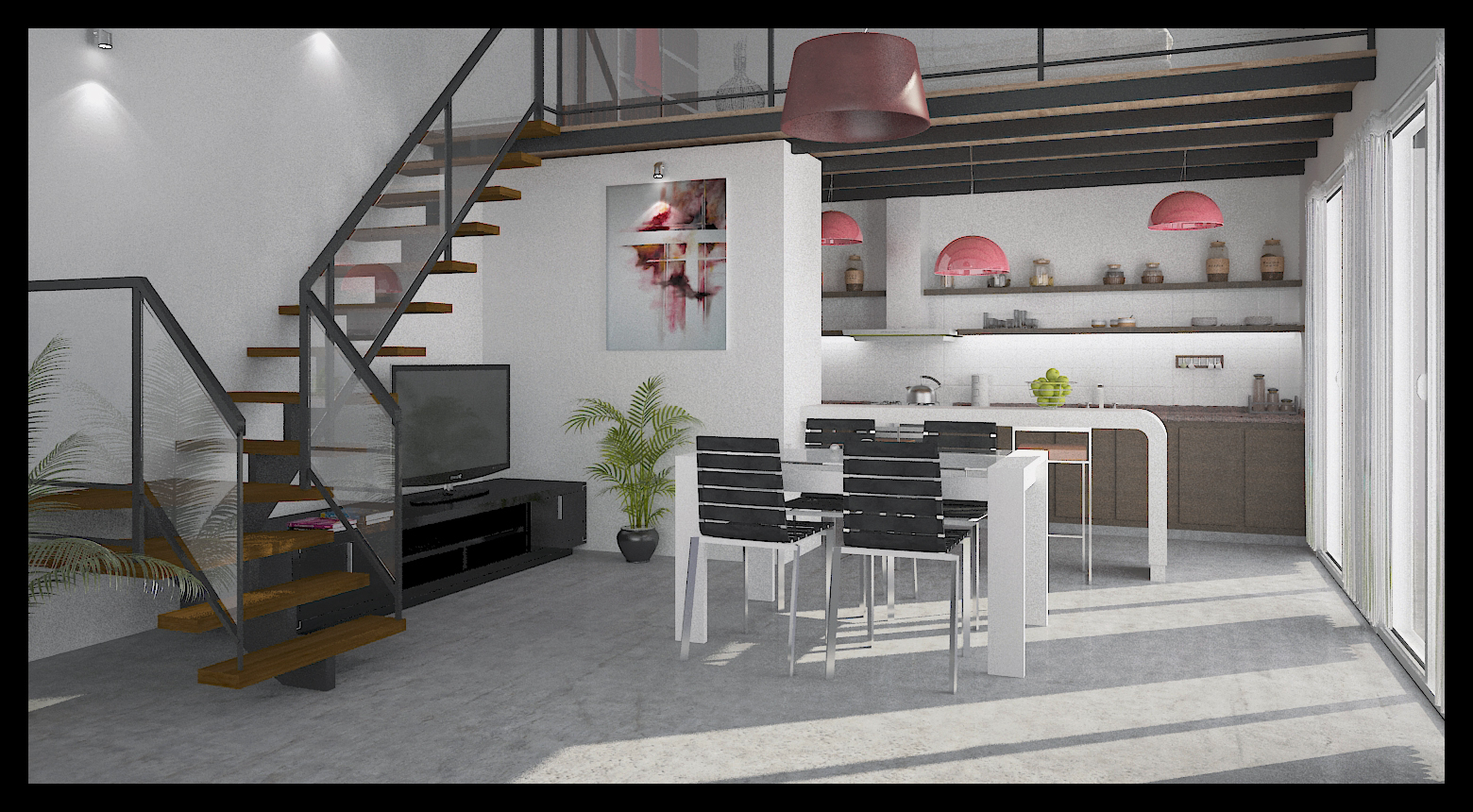 Interior cocina-comedor
