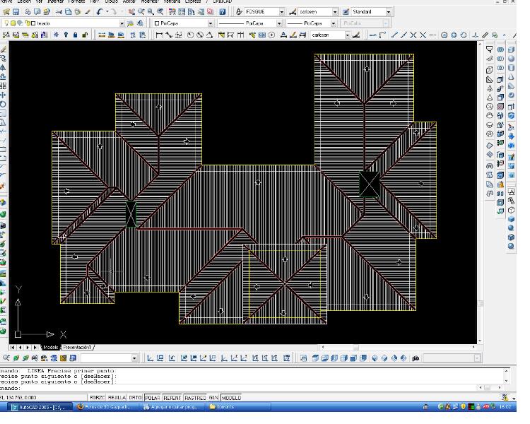 Modelado de esta cubierta,digo hacerlo la altura y su pendiente