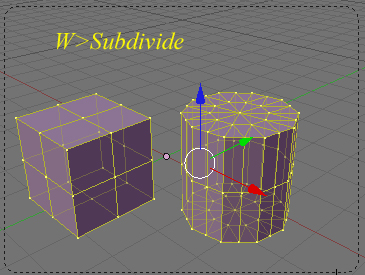 Opciones de subdivisión de los objetos en modo edición con la tecla W Subdivide en blender 3d -w03.jpg