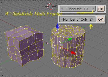 Opciones de subdivisión de los objetos en modo edición con la tecla W Subdivide en blender 3d -w05.jpg