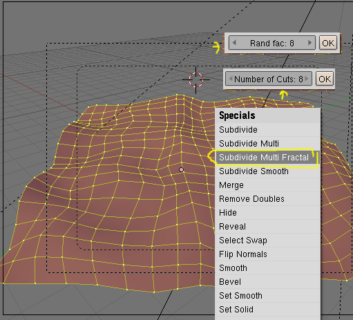 Opciones de subdivisión de los objetos en modo edición con la tecla W Subdivide en blender 3d -w07.jpg