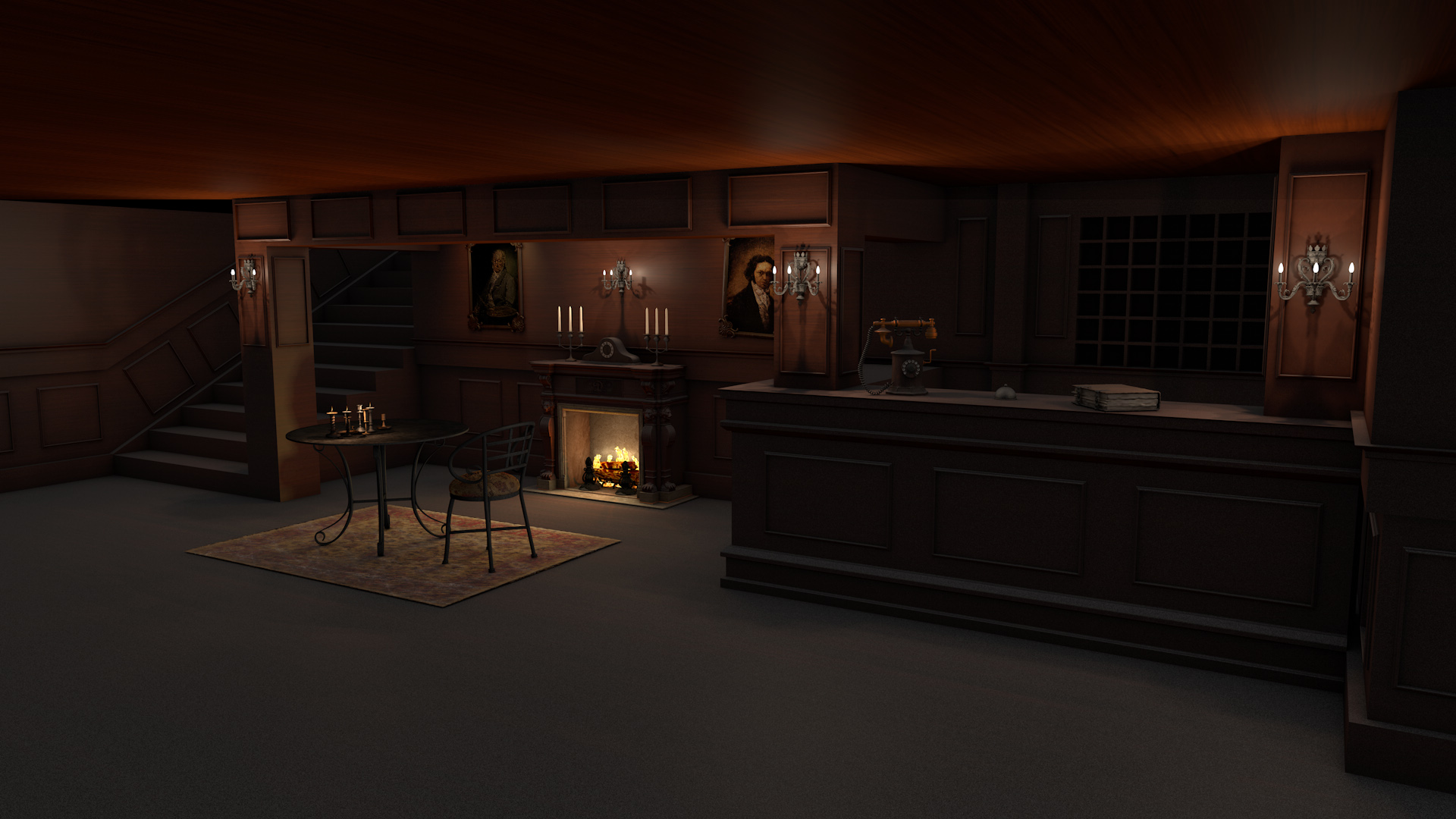 [Cinema 4D] Casa del terror de la warner de madrid