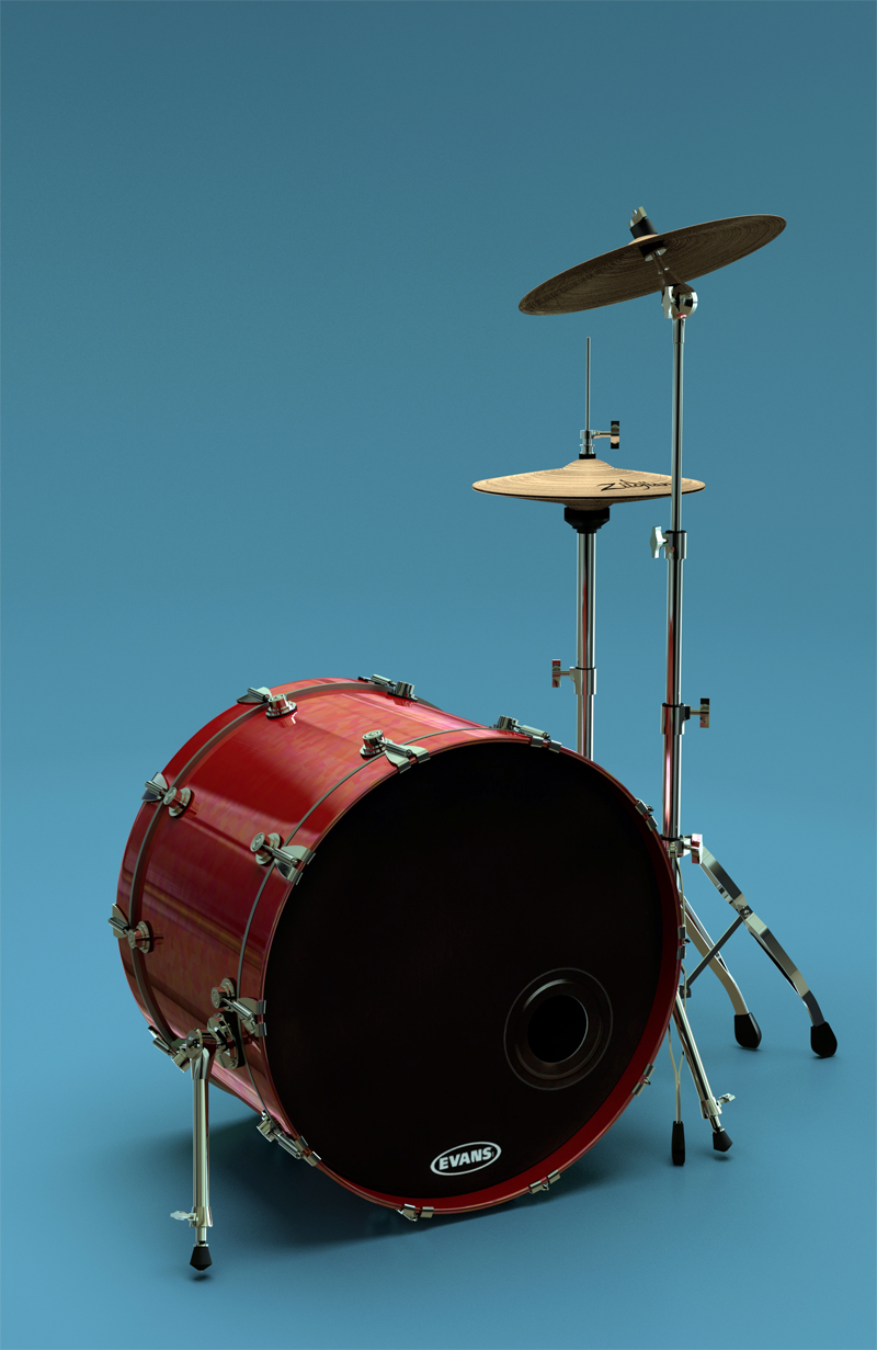 [Blender] Modelando drum kit