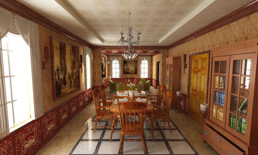 Arquitectura: sala y comedor antiguos