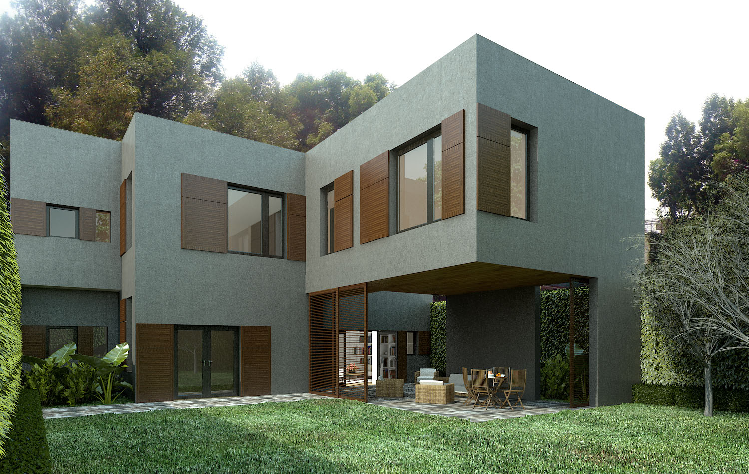 Casa gris en san ángel