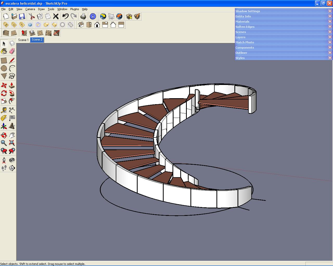 Sketchup problema con viga circular